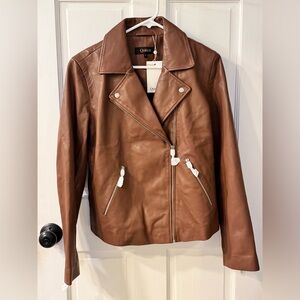NWT Quince Brown Leather Jacket